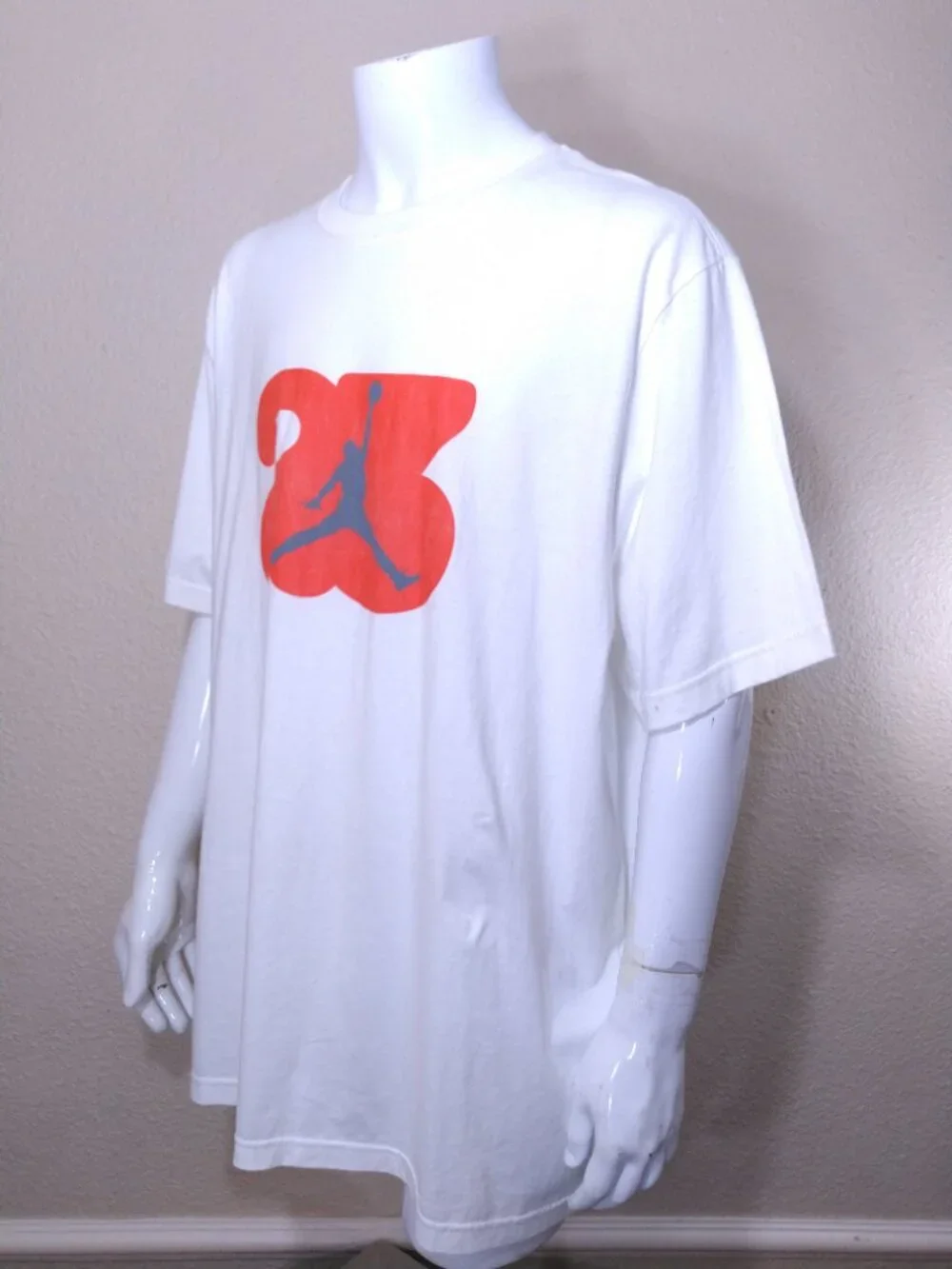 AIR JORDAN T Shirt XXL 23 JUMPMAN Graphic Tee 2XL White ORANGE Grey RETRO Nike